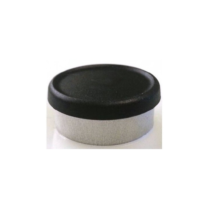 West 20mm Matte Flip Cap Vial Seal, Black, Bag 1000