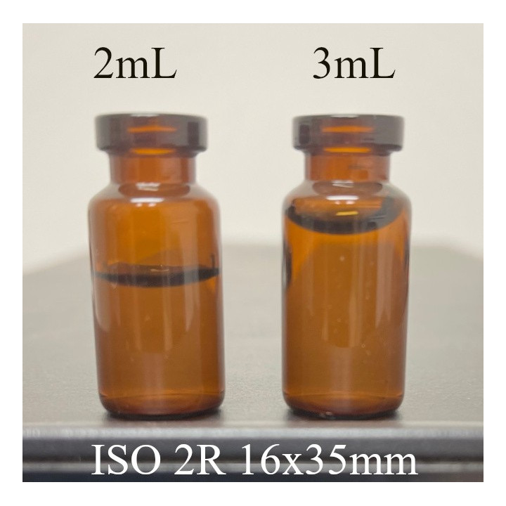 2mL Amber Serum Vials, 16x35mm, Ream of 264