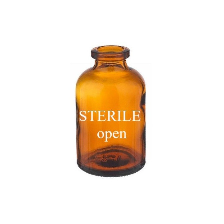 30mL Amber Sterile Open Vials, Depyrogenated, Tray of 63 pieces