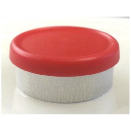 West 20mm Matte Flip Cap Vial Seal, Red, Bag 1000