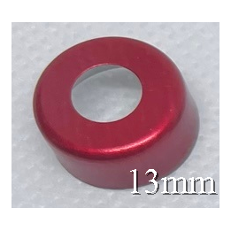 Red 13mm open hole punched vial seals
