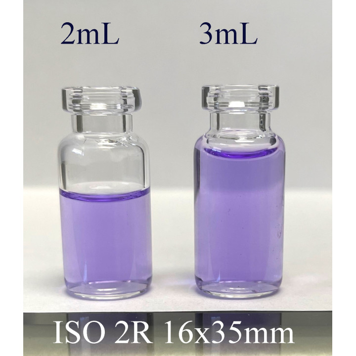 ISO 2R 2mL Clear Serum Vials - Short 3mL, 16x35mm