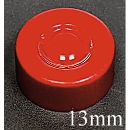 Red 13mm Center Tear Vial Seals, Red, Bag of 1000