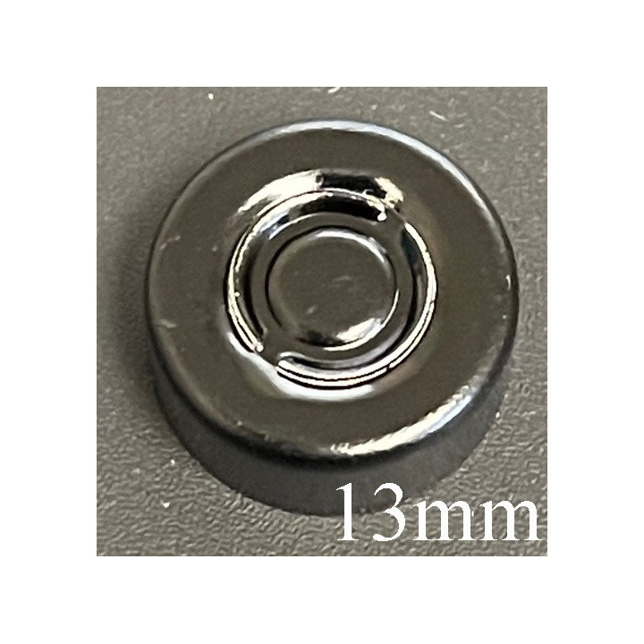 Black 13mm Center Tear Vial Seals, Black, Bag of 1000