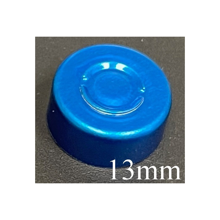 Blue 13mm Center Tear Vial Seals, Sapphire Blue, Bag of 1000