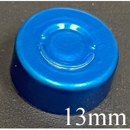 Blue 13mm Center Tear Vial Seals, Sapphire Blue, Pack of 100