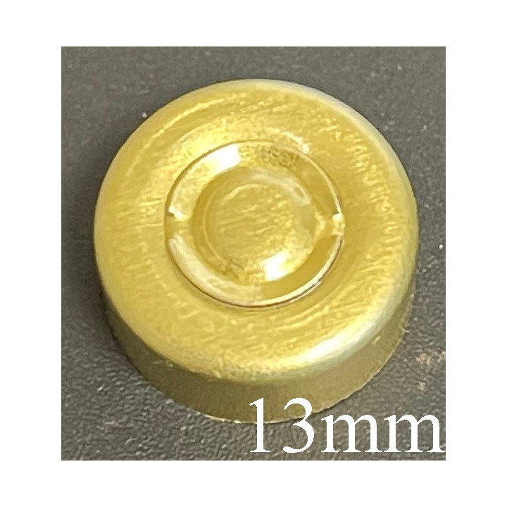 Gold 13mm Center Tear Vial Seals, Gold, Bag of 1000