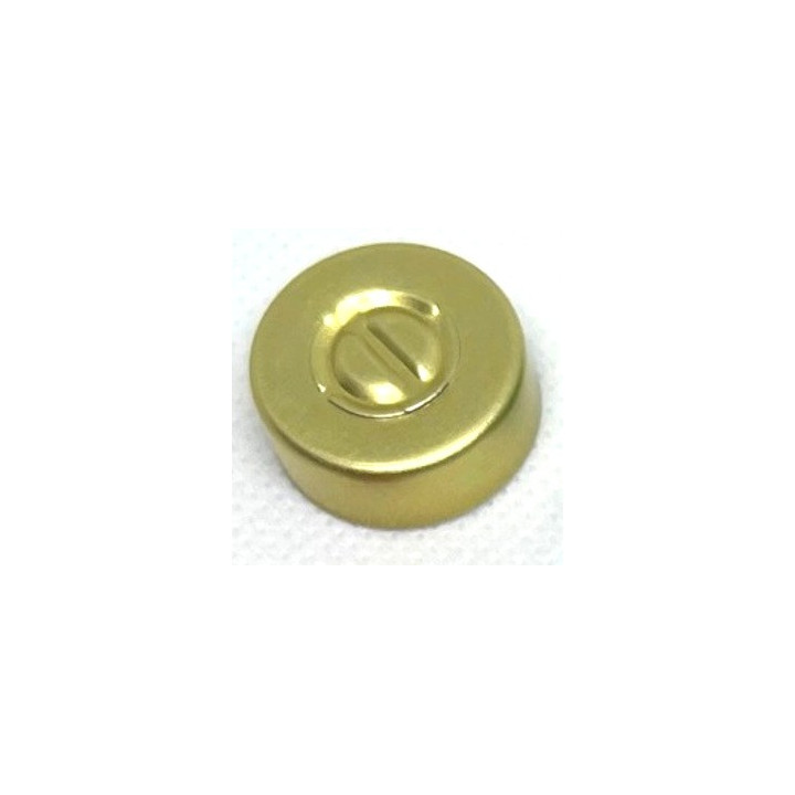 Gold 20mm Center Tear Vial Seals, Gold, Pack of 100