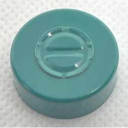 Turquoise Blue Green 20mm Center Tear Vial Seals, Turquoise Blue Green