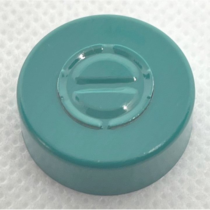 Turquoise Blue Green 20mm Center Tear Vial Seals, Turquoise Blue Green