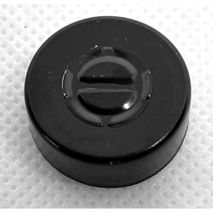 Black 20mm Center Tear Vial Seals, pk 100