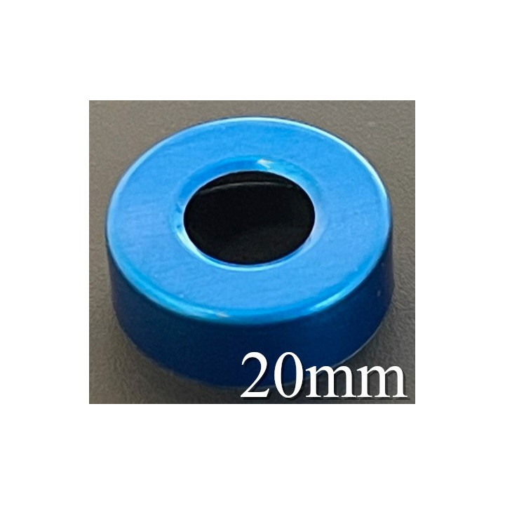 Sapphire Blue 20mm Hole Punched Vial Seals
