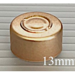 Copper colored 13mm Center Tear Vial Seals, Copper, Bag of 1000