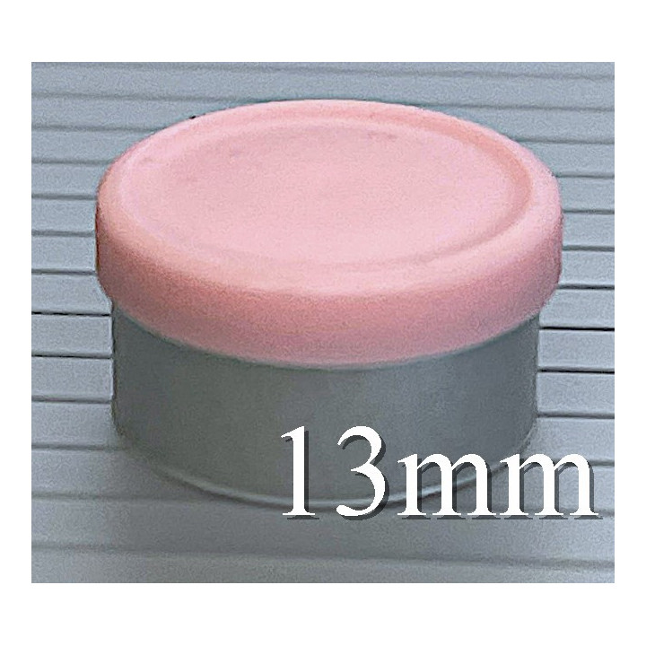 West 13mm Matte Pink Flip Off Vial Seals