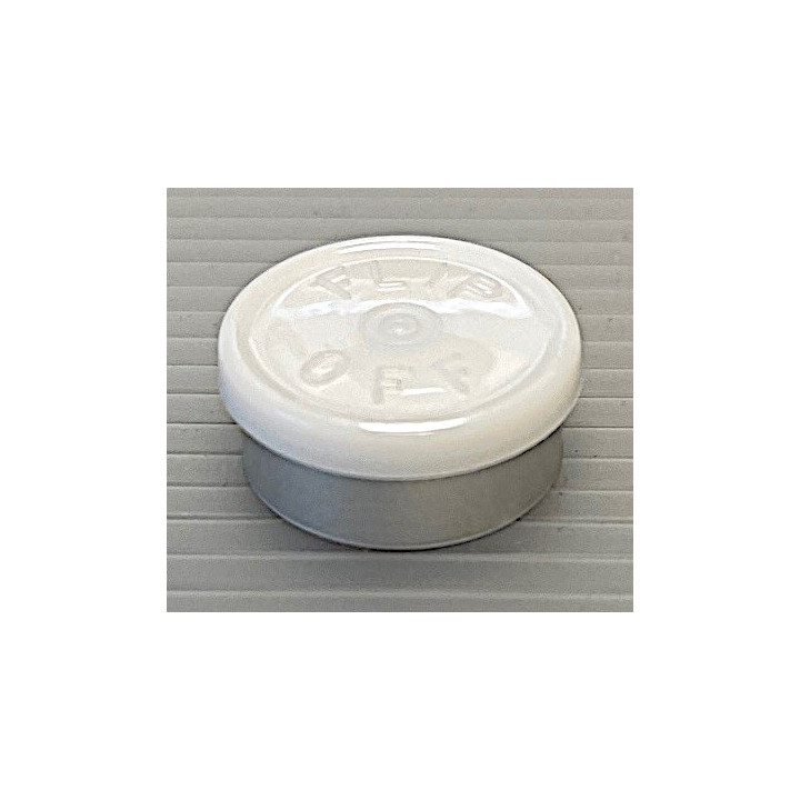 20mm Flip Off Vial Seals, White, Bag of 1000
