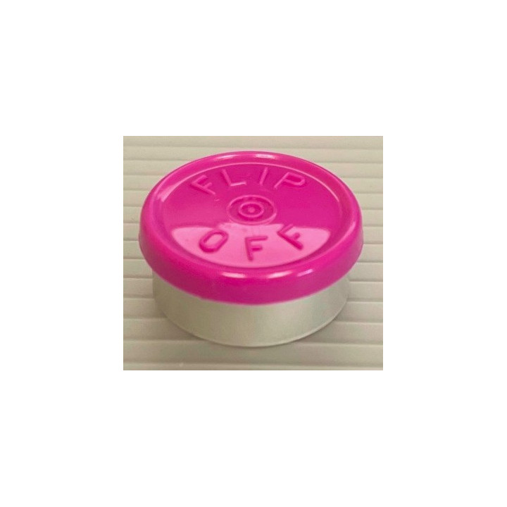 20mm Flip Off Vial Seals, Magenta, Bag of 1000