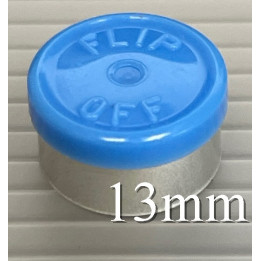 Light Blue West 13mm Flip Off Vial Seals, Pack of 100