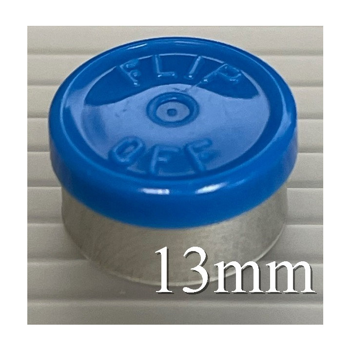 Royal Blue West 13mm Flip Off Vial Seals, Bag of 1000