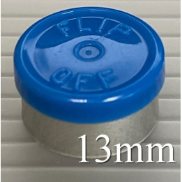 Royal Blue West 13mm Flip Off Vial Seals, Pack of 100