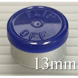 Dark Navy Blue West 13mm Flip Off Vial Seals, Bag of 1000