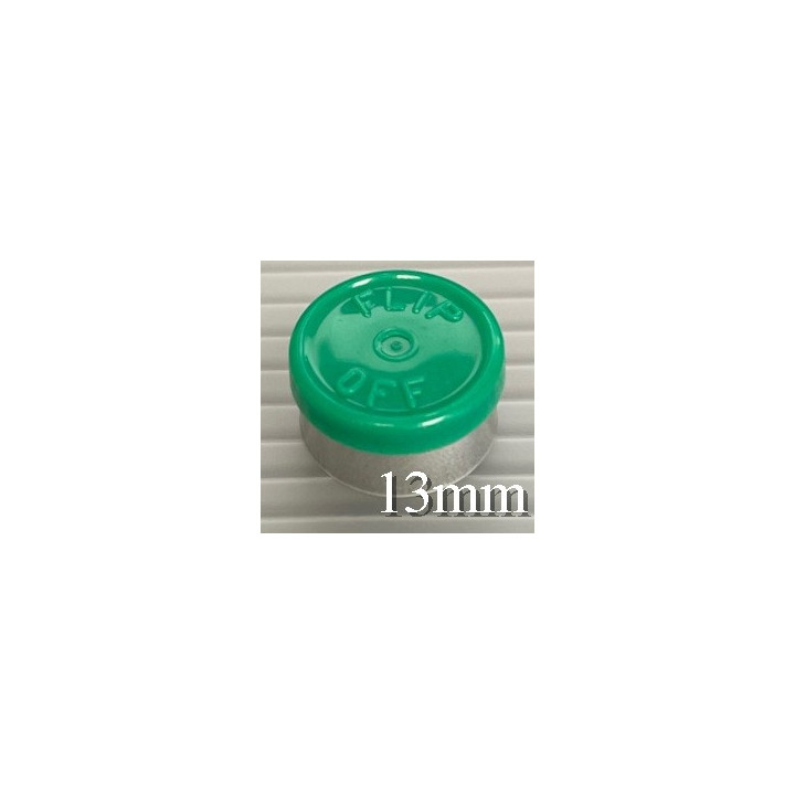 Green West 13mm Flip Off Vial Seals, Pack of 100