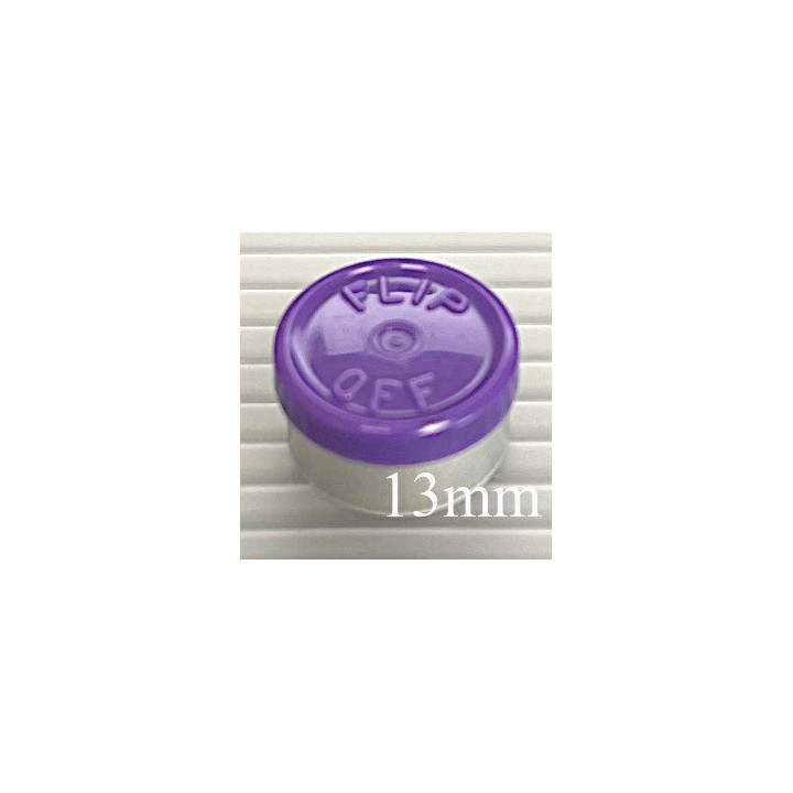 Purple West 13mm Flip Off Vial Seals, Pack of 100