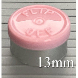 Gloss Pink West 13mm Flip Off Vial Seals, Case of 1000