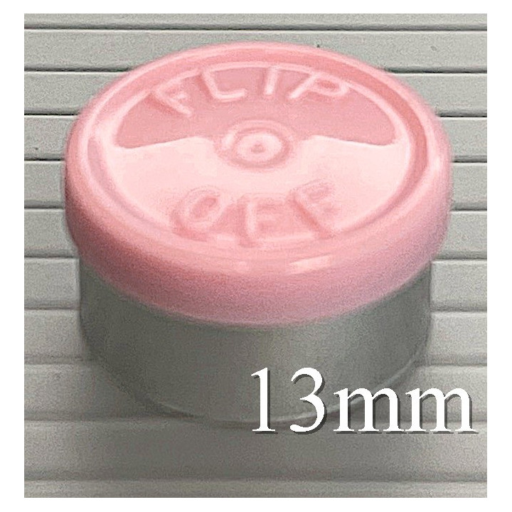 Gloss Pink West 13mm Flip Off Vial Seals, Pack of 100
