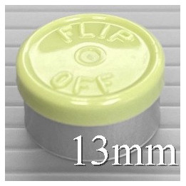 Faded Light Green West 13mm Flip Off Vial Seals, Pk 100