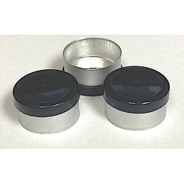 Black 13mm West Gloss Flip Cap Vial Seal