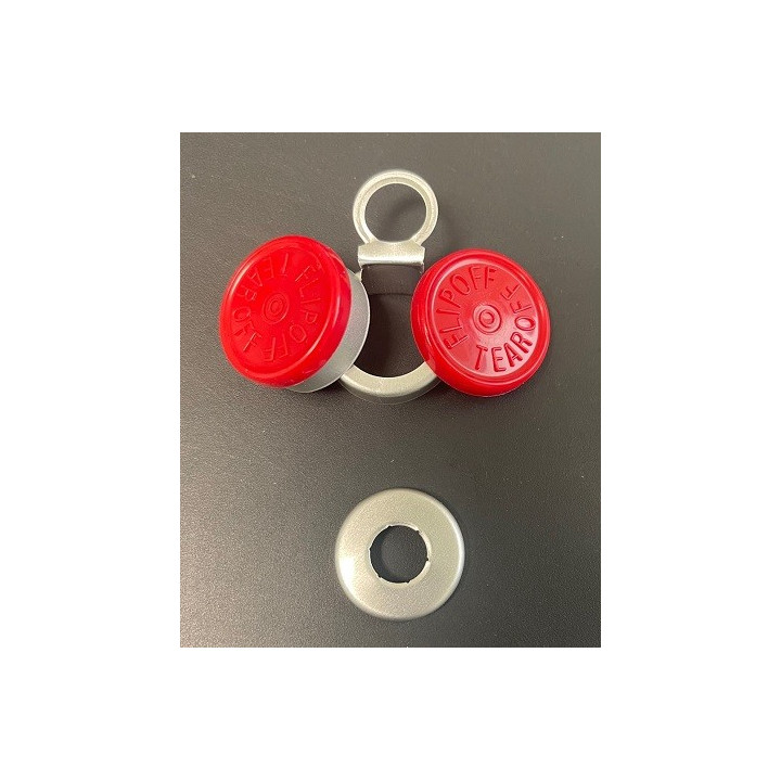 Red Flip Off Tear Off Vial Seals by West Pharma  NOW ON SALE