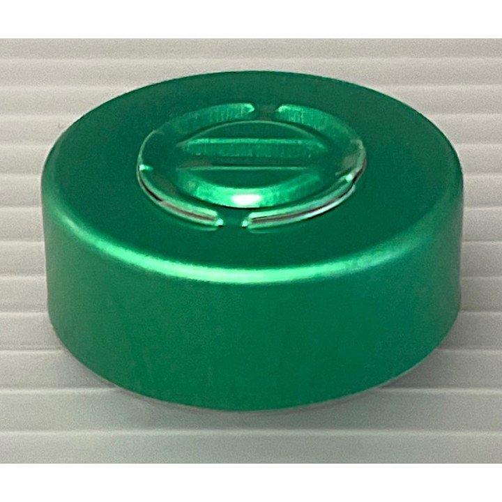 20mm Center Tear Vial Seals, Green, Pack of 100