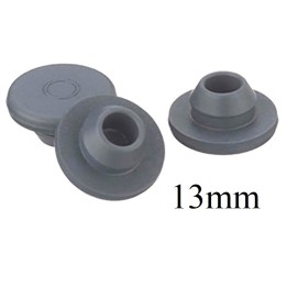 13mm Vial Stopper, Treated Round Bottom, Pack of 100
