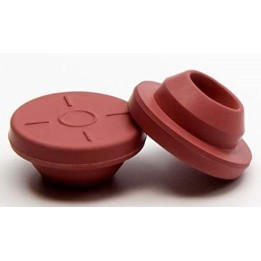 20mm Vial Stopper, Red Rubber, Bag of 1000