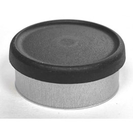 West 20mm Matte Flip Cap Vial Seal, Black, Bag 1000