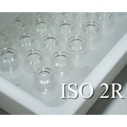 ISO 2R Clear Open Sterile Vials, Manual Fill, Nested Tray, 100pc