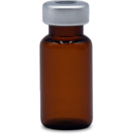 ALK 2mL Amber Sterile Serum Vials, Silver Seals, Pack of 25