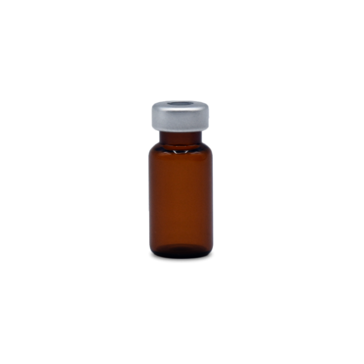 ALK 2mL Amber Sterile Serum Vials, Silver Seals, Pack of 25