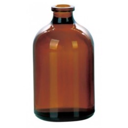 100mL Amber Serum Vials, 52x95mm, Case of 136