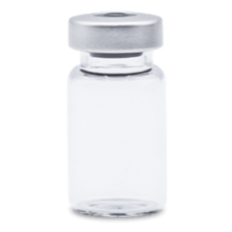 ALK 5mL Clear Sterile Serum Vials, Silver Seals, Pack of 25