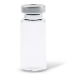 ALK 10mL Clear Sterile Serum Vials, Silver Seals, Pack of 25