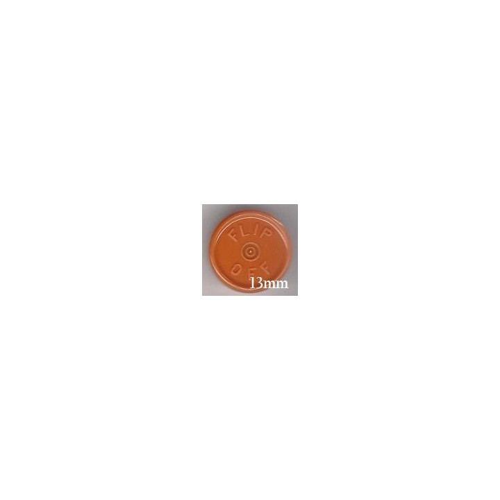 Rust Orange West 13mm Flip Off Vial Seals, Case of 1000