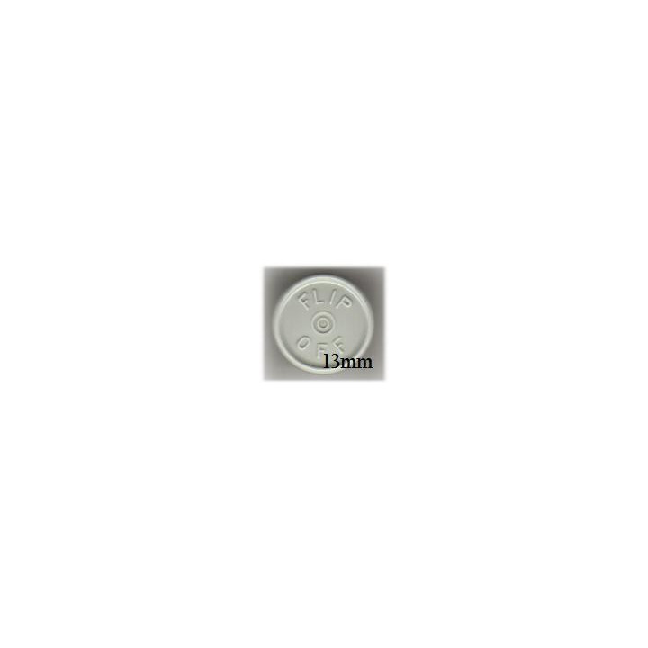 Light Misty Gray West 13mm Flip Off Vial Seals, Pack of 100