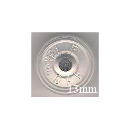 13mm Flip Off Vial Seals, Clear, Pk 100