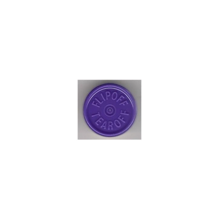 20mm Flip Off-Tear Off Vial Seals, Purple, Pack of 100