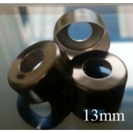 13mm Hole Punched Vial Seals, Black, bag 1000