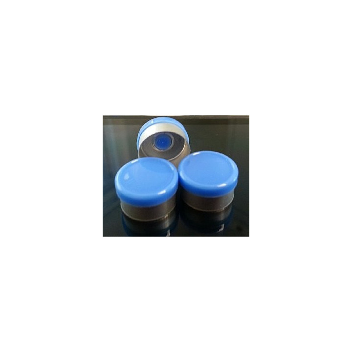 13mm West Gloss Flip Cap Vial Seal, Light Blue, Bag 1000